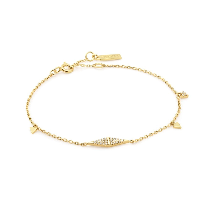 Ania Haie 14K Gold Plated Silver Bracelet/ B053-02G
