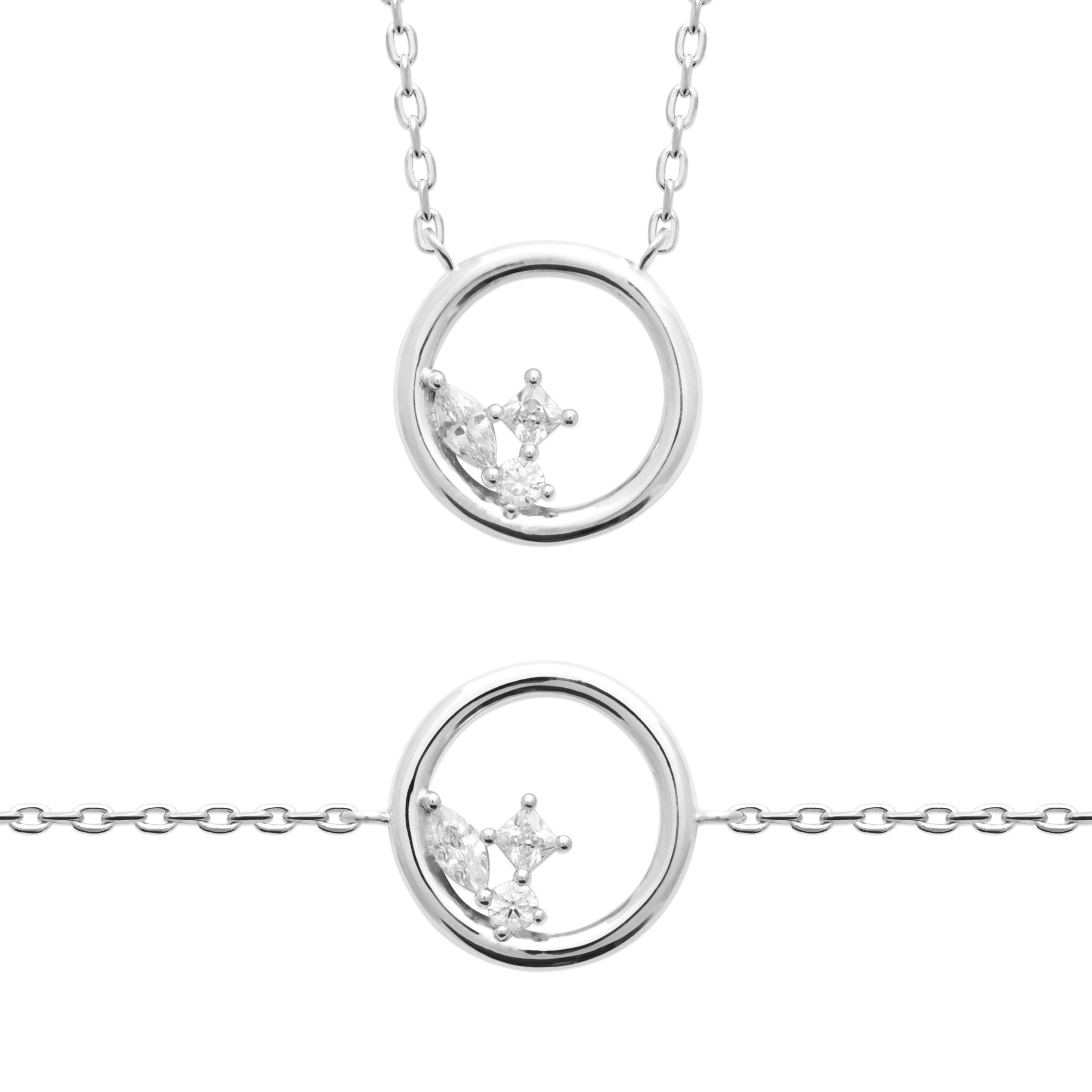 L'atelier Précieux Rhodium plated Necklace/87404718