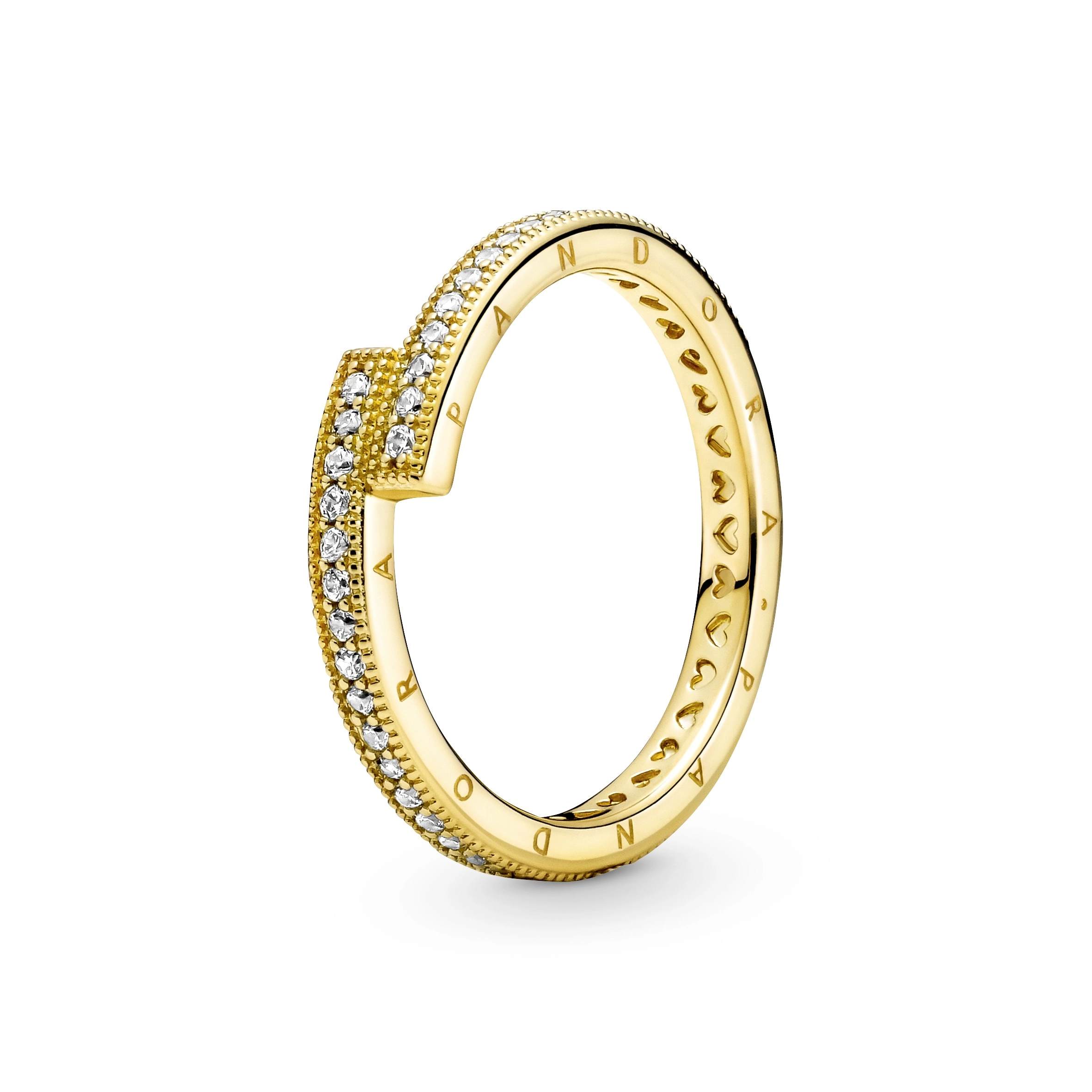 PANDORA Signature 14K Ոսկեպատ Արծաթյա Մատանի/ 169491C01-54