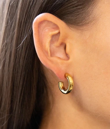 Zag Bijoux 24K Gold Plated Stainless Steel Surgical Earring/ SEC21313-01UNI5X20