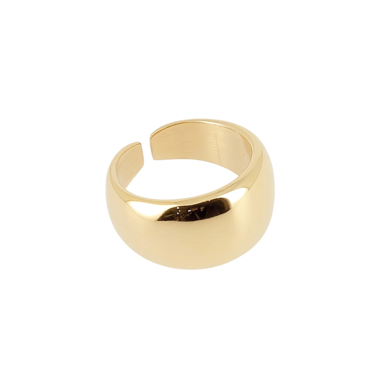 Zag Bijoux 24K Gold Plated Stainless Steel Surgical Ring/ SRT24185-01UNI-56