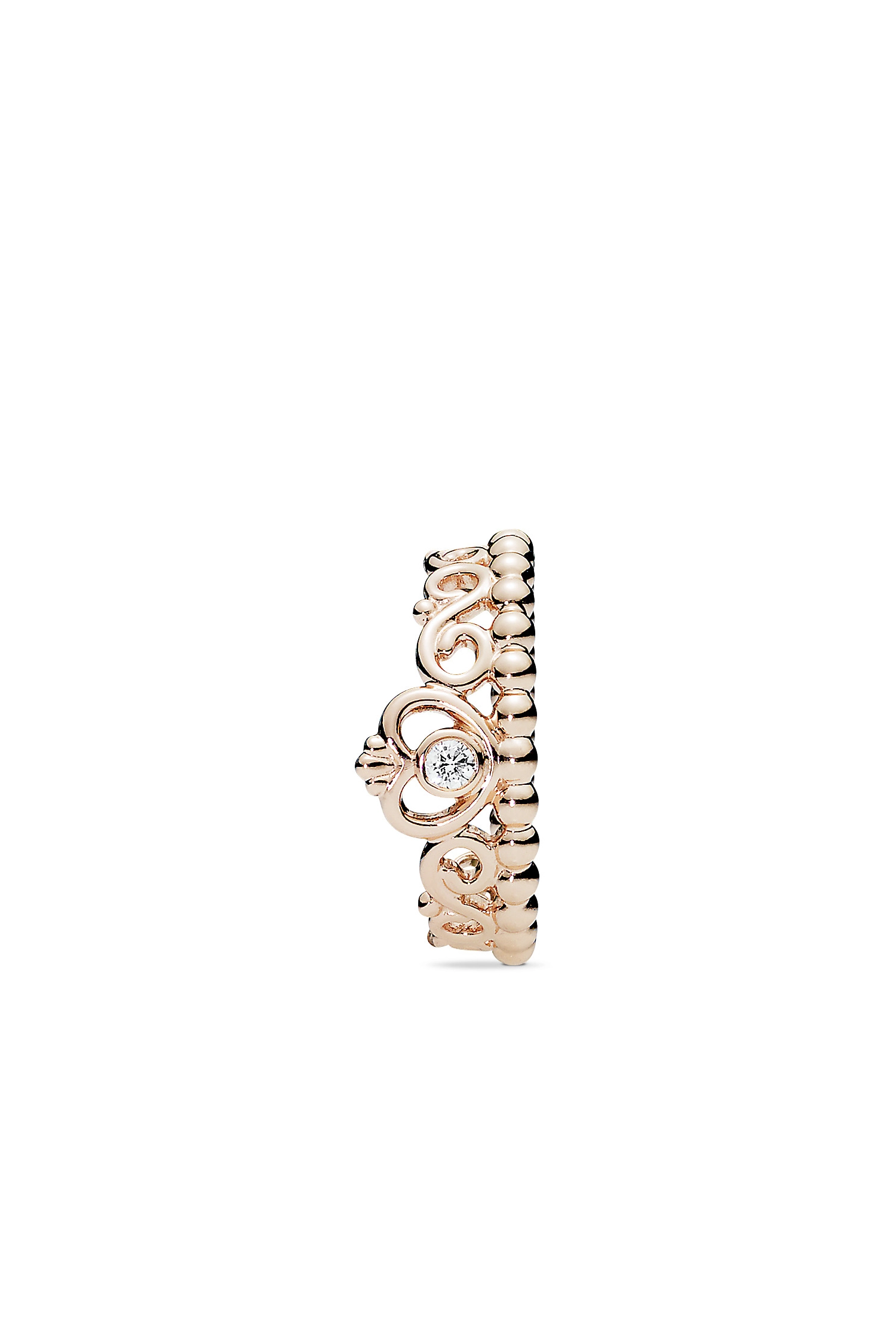 PANDORA Rose 14K Gold Plated Silver Ring/ 180880CZ-54