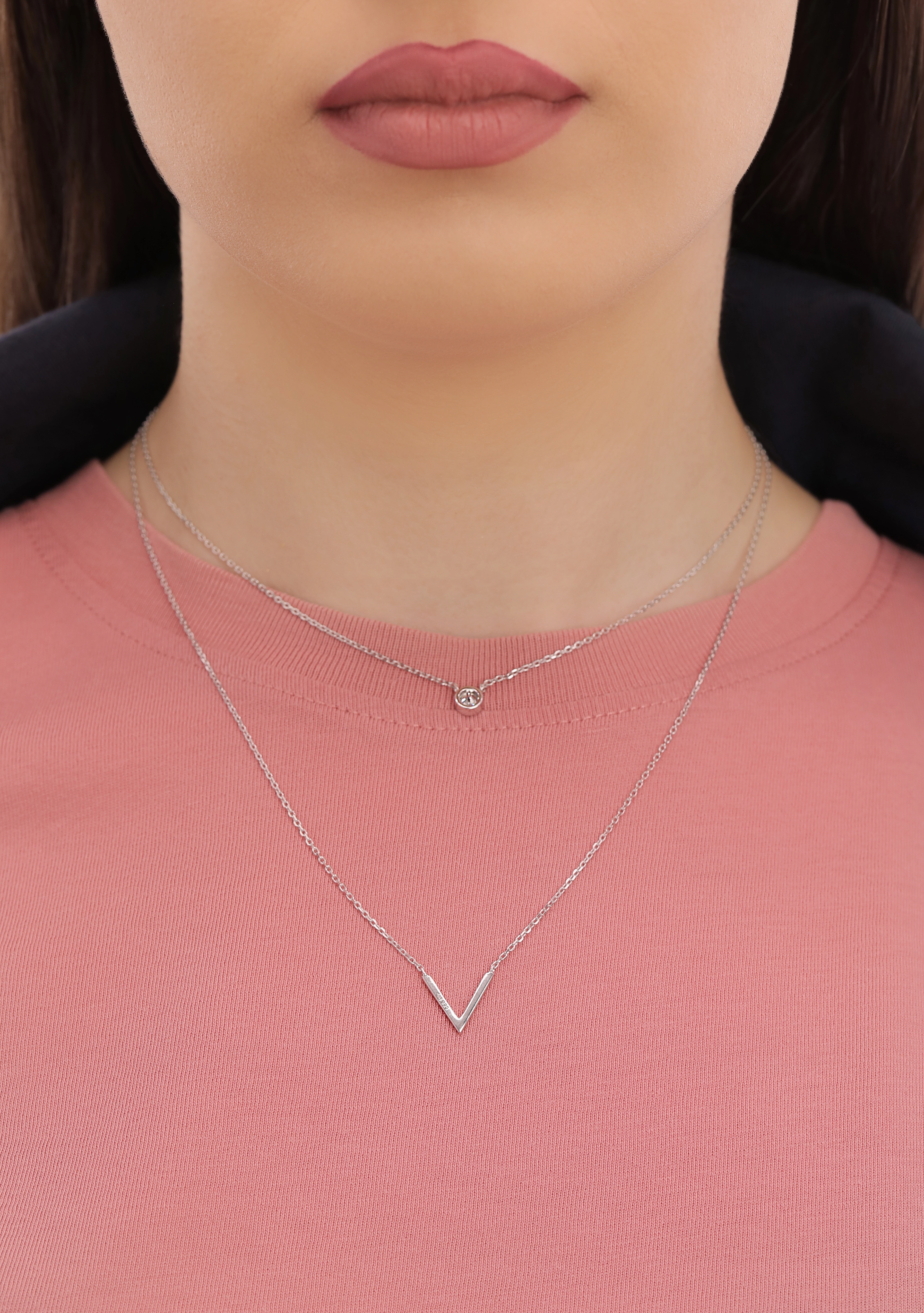 L'atelier Precieux Silver Necklace/ 87190445