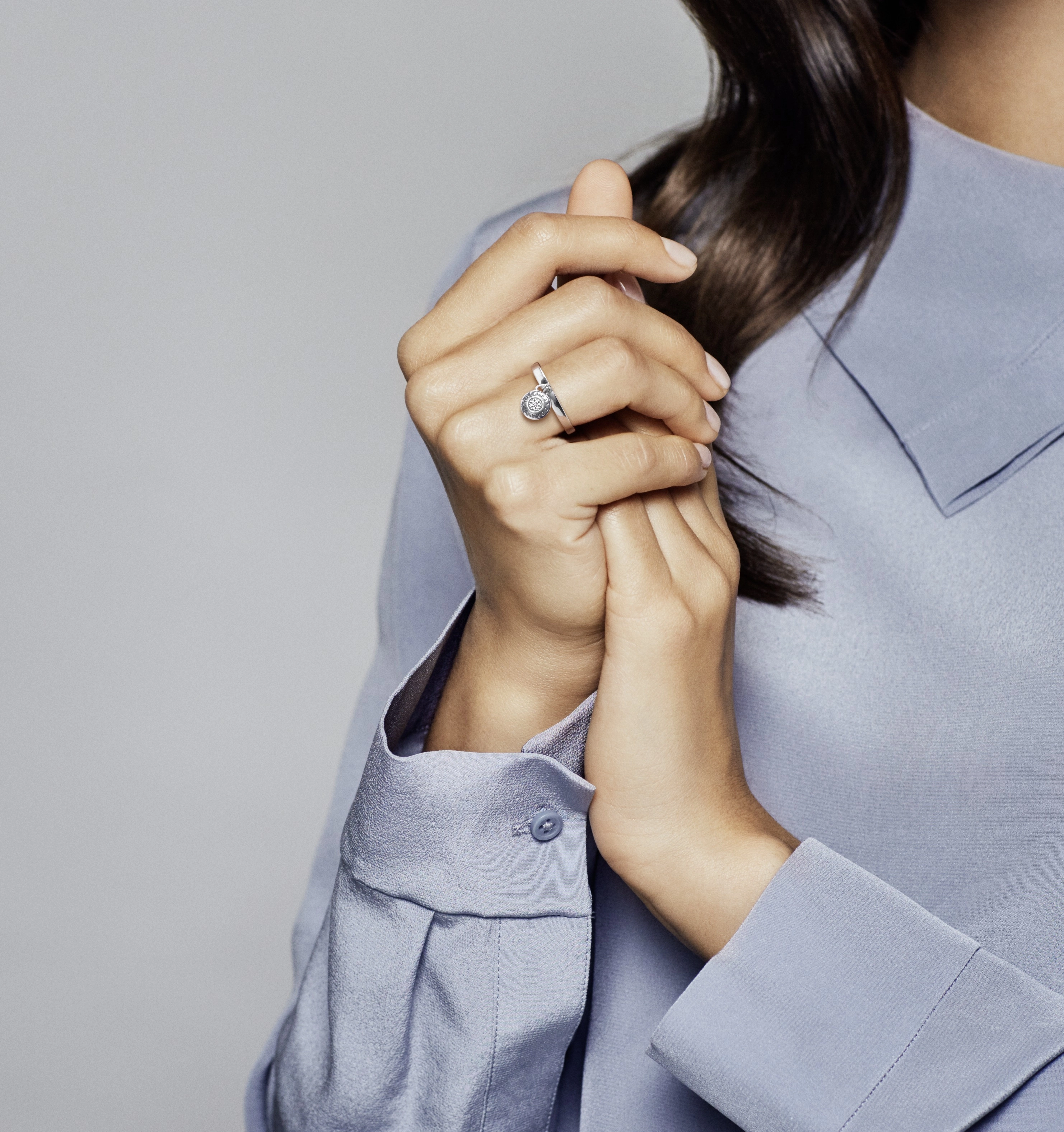 PANDORA Moments Silver Ring/ 197400CZ-54