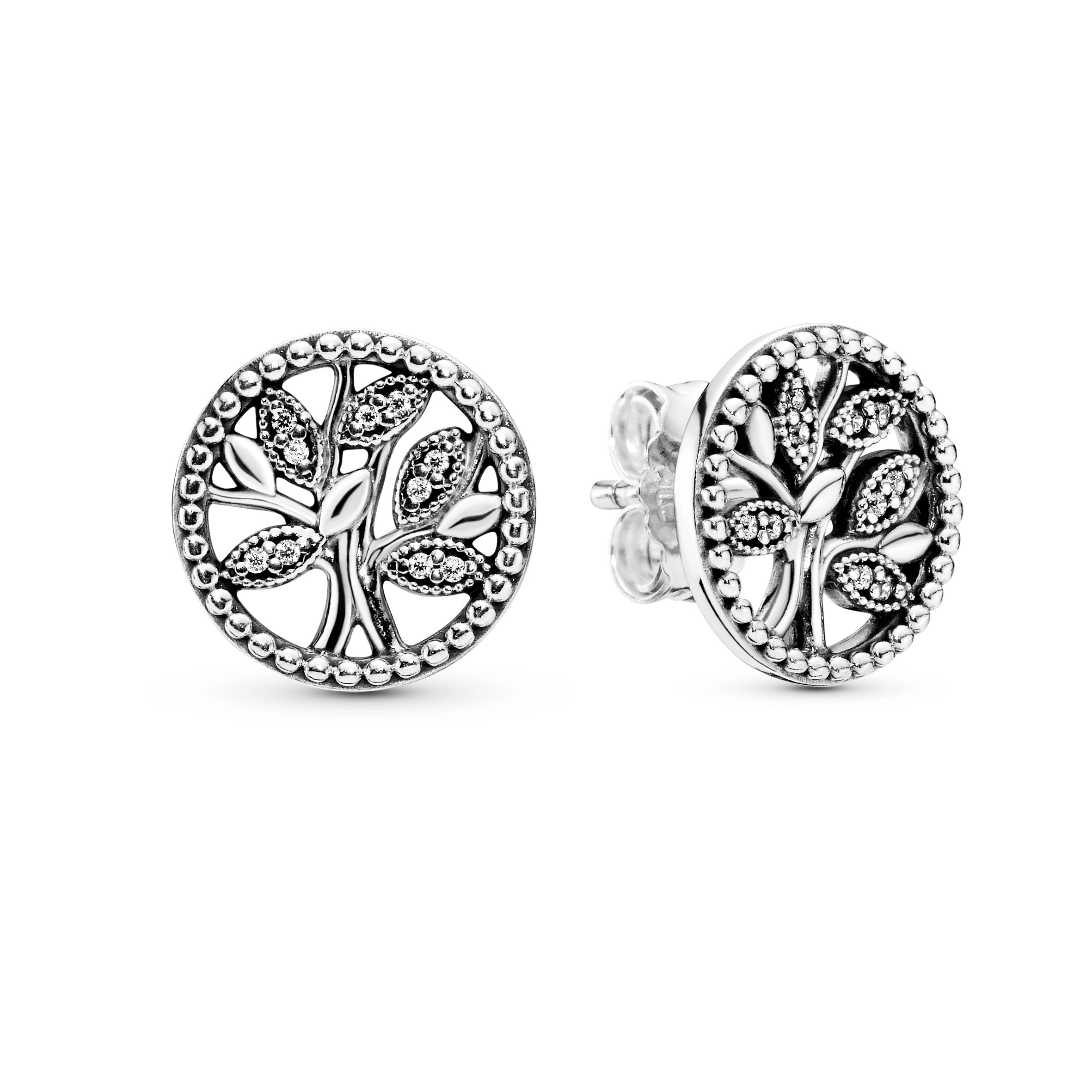 PANDORA Moments Silver Earring/ 297843CZ