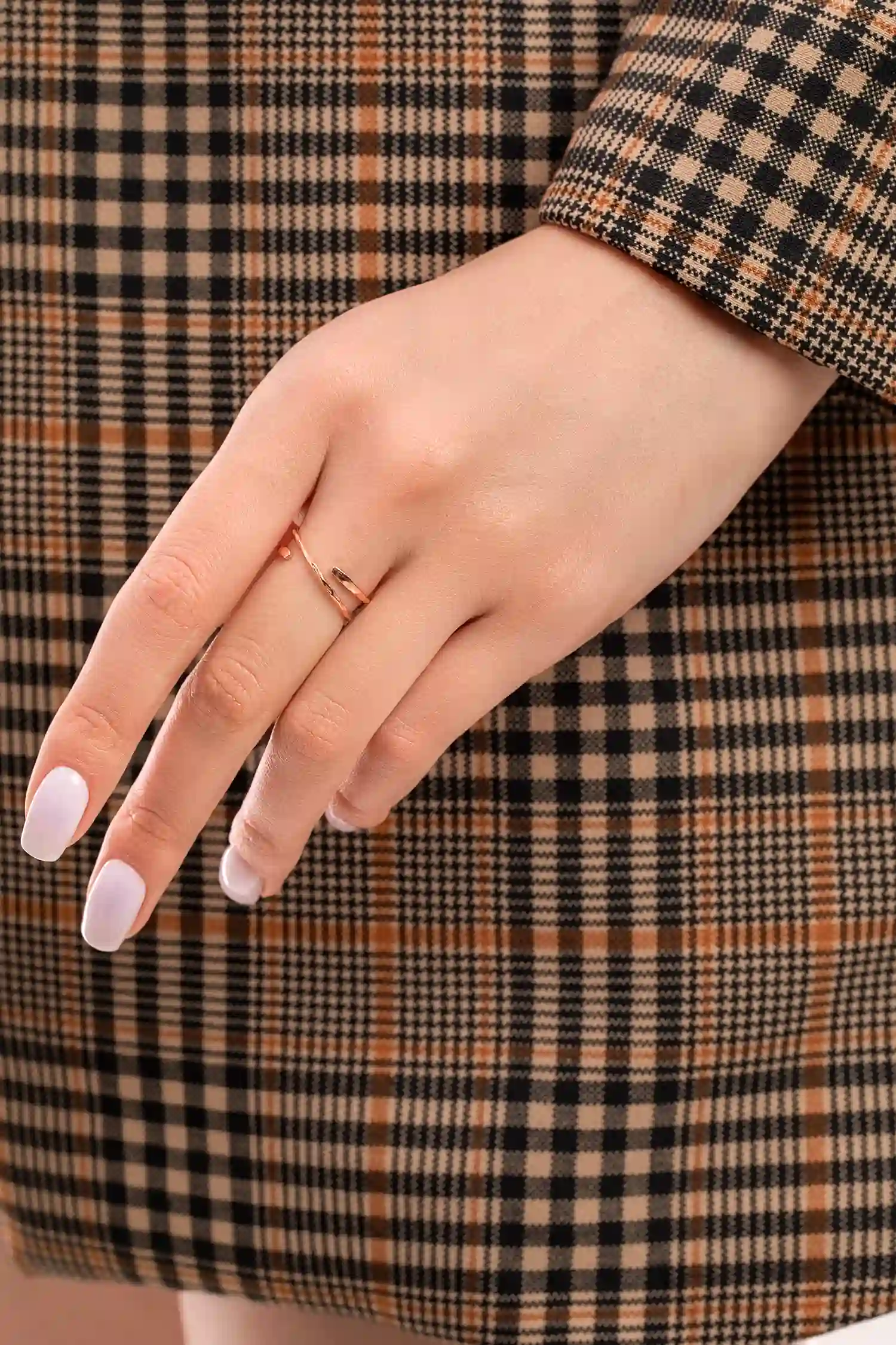 Ania Haie 14K Ոսկեպատ Արծաթյա Մատանի/ R007-05R
