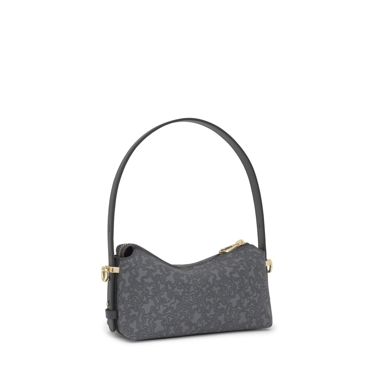 PU.PVC,HANDBAG K MINI LINES DARK GREY