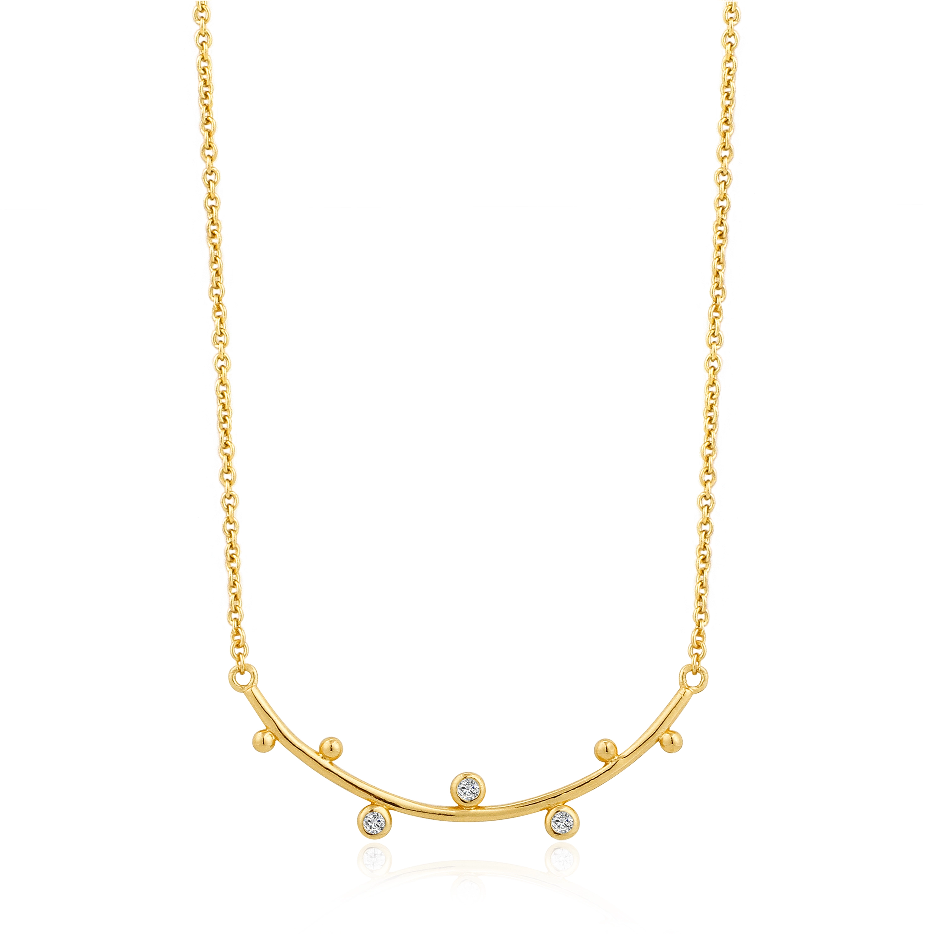 Ania Haie 14K Ոսկեպատ Արծաթյա Վզնոց/ N003-01G