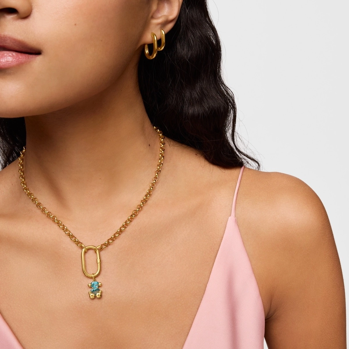 TOUS 18K Gold Plated Silver Pendant/ 1004329400