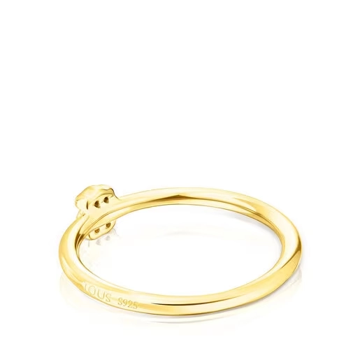 TOUS 18K Gold plated Silver Ring/ 214935540