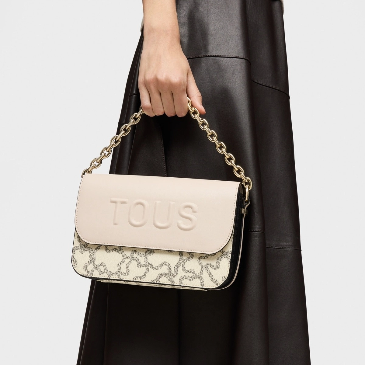 PU.PVC.CO,HANDBAG M. K ICON BLACK-BEIG