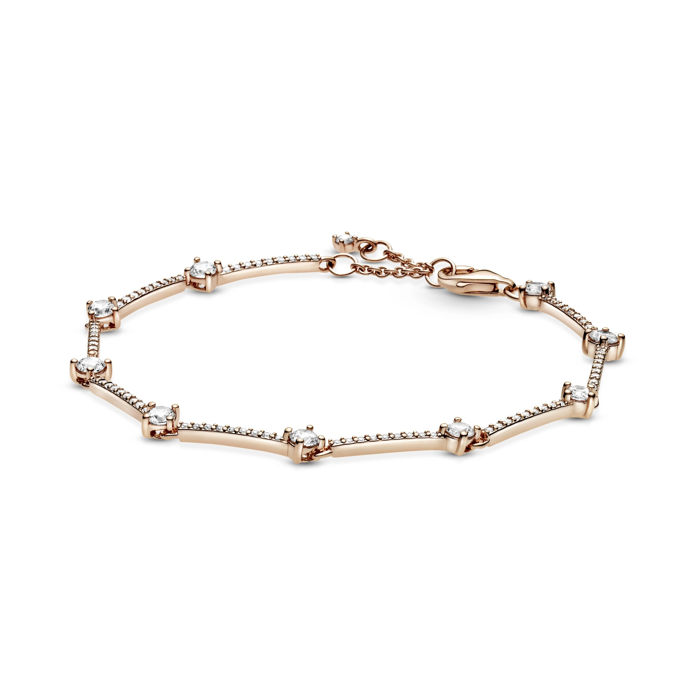 PANDORA Moments 14K Rose Gold Plated Silver Bracelet/ 589217C01-16