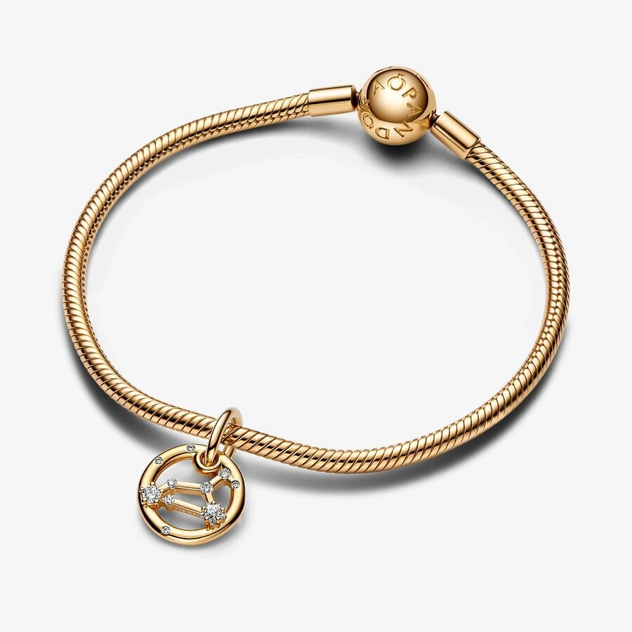 PANDORA Moments 14K Gold Plated Silver Charm/ 762725C01