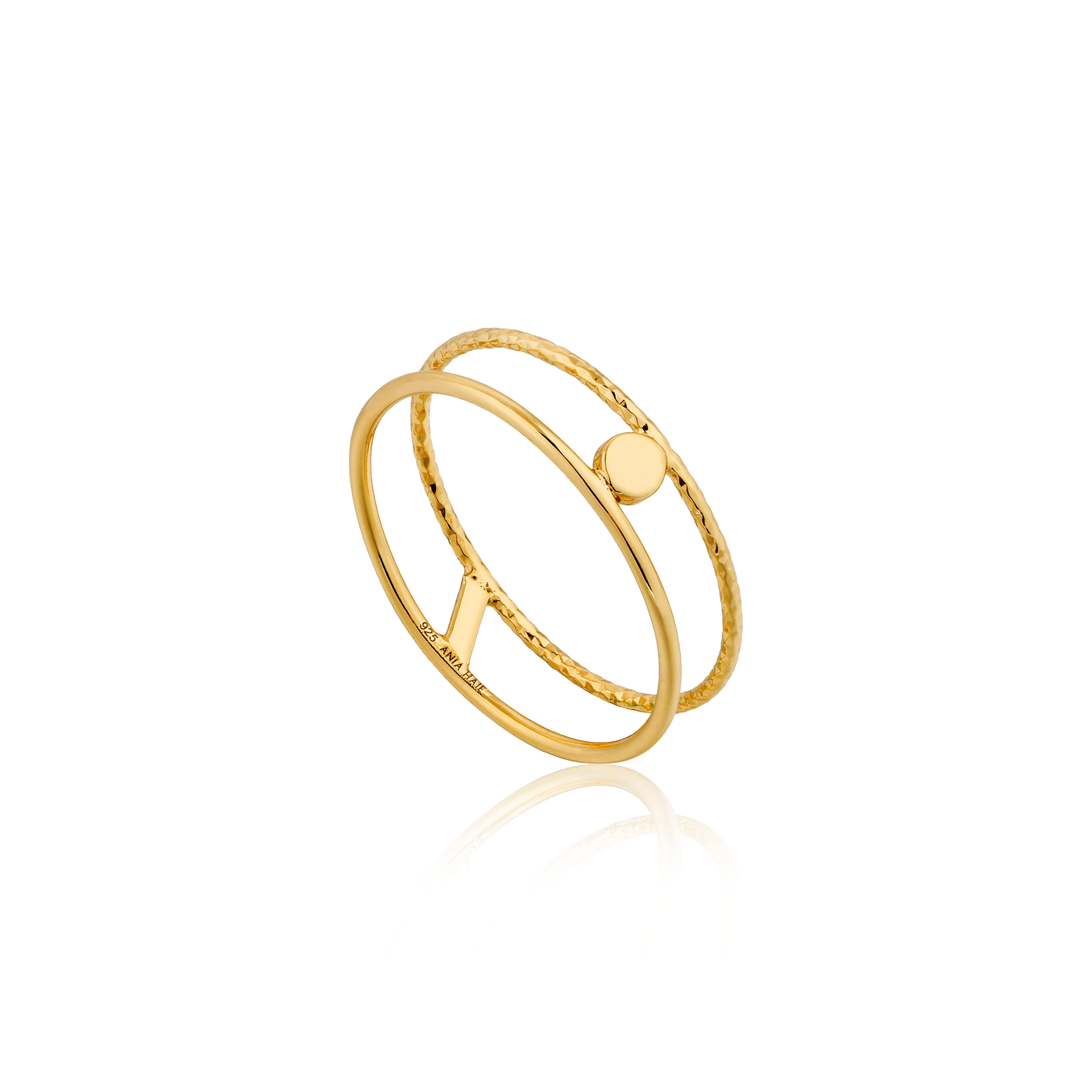Ania Haie 14K Ոսկեպատ Արծաթյա Մատանի/ R007-06G-50