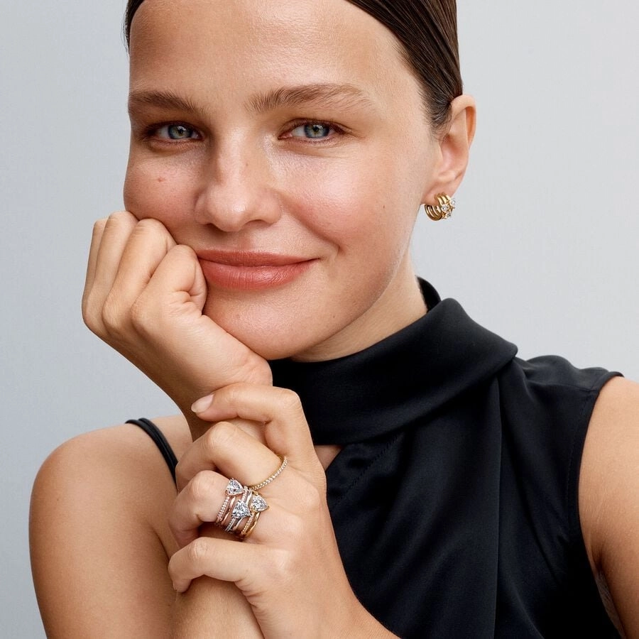 PANDORA Timeless 14K Gold Plated Silver Earring/ 263656C01