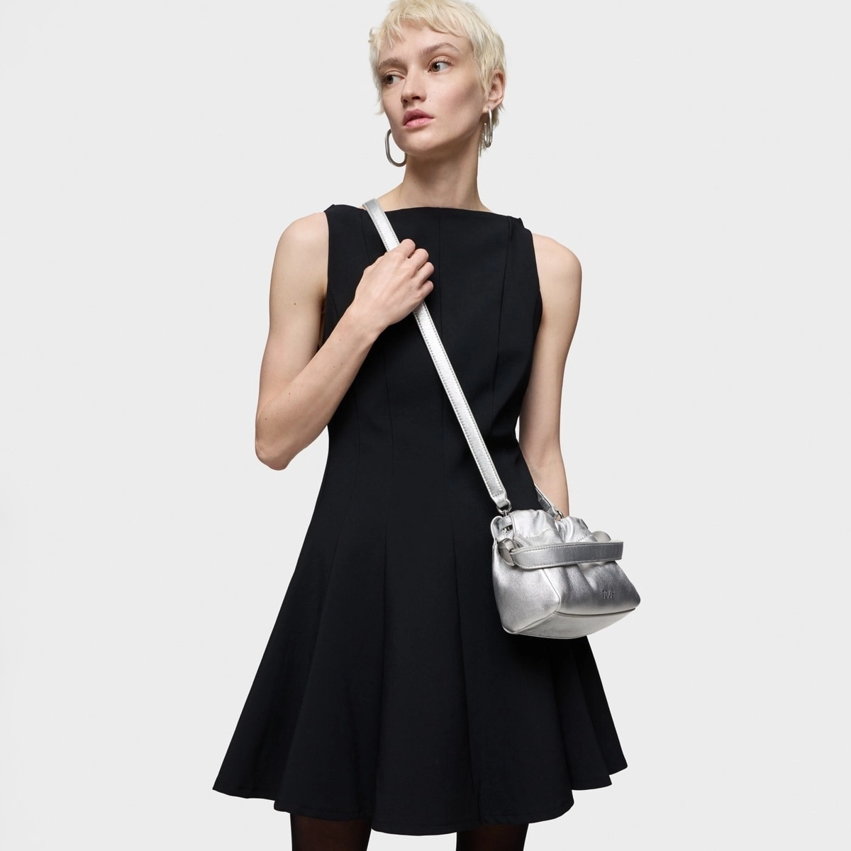 LEA.COT,HANDBAG XS.T GLOSS SILVER