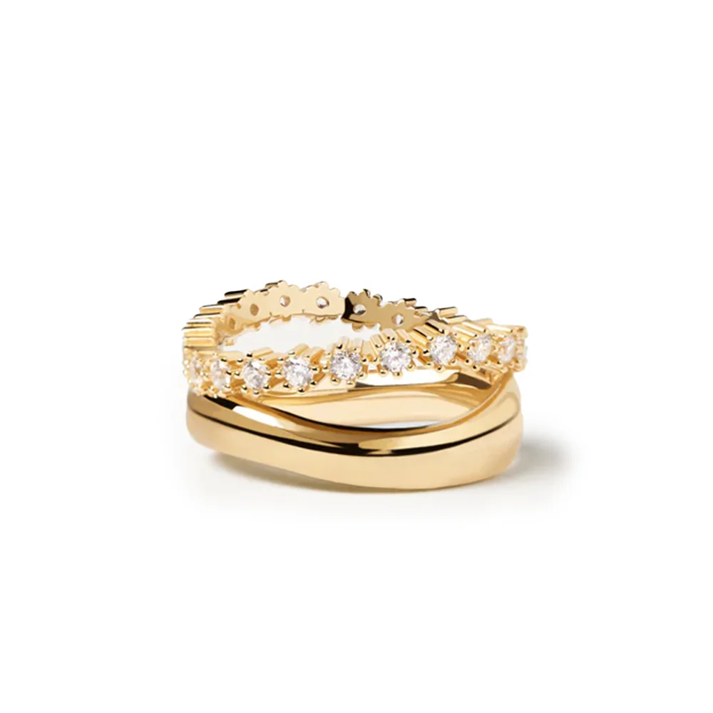 PDPAOLA 14K Gold Plated Silver Ring/ AN01-463-16