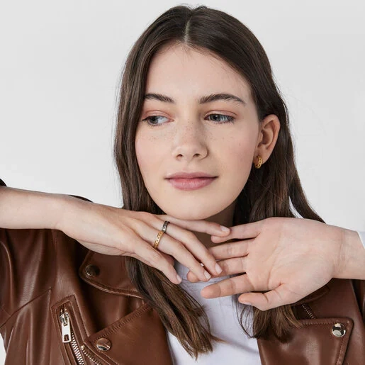 TOUS 18K Gold plated Silver Ring/ 211455511