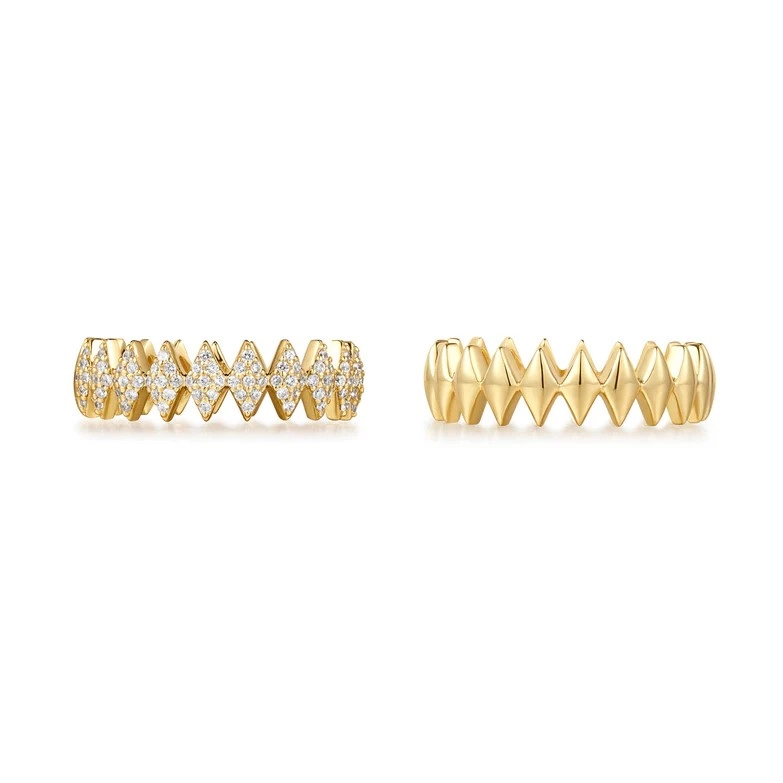 Ania Haie 14K Ոսկեպատ Արծաթյա Մատանի/ R061-04G-56