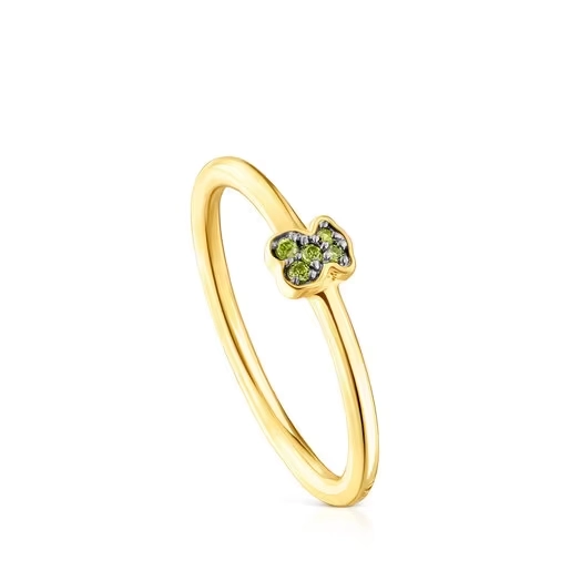 TOUS 18K Gold plated Silver Ring/ 214935540
