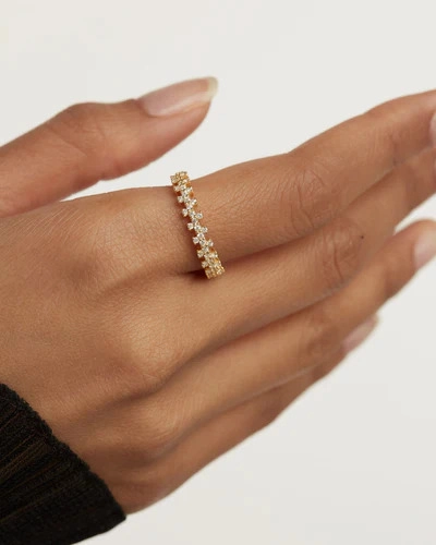 PDPAOLA 18K Gold Plated Silver Ring/ AN01-670-14