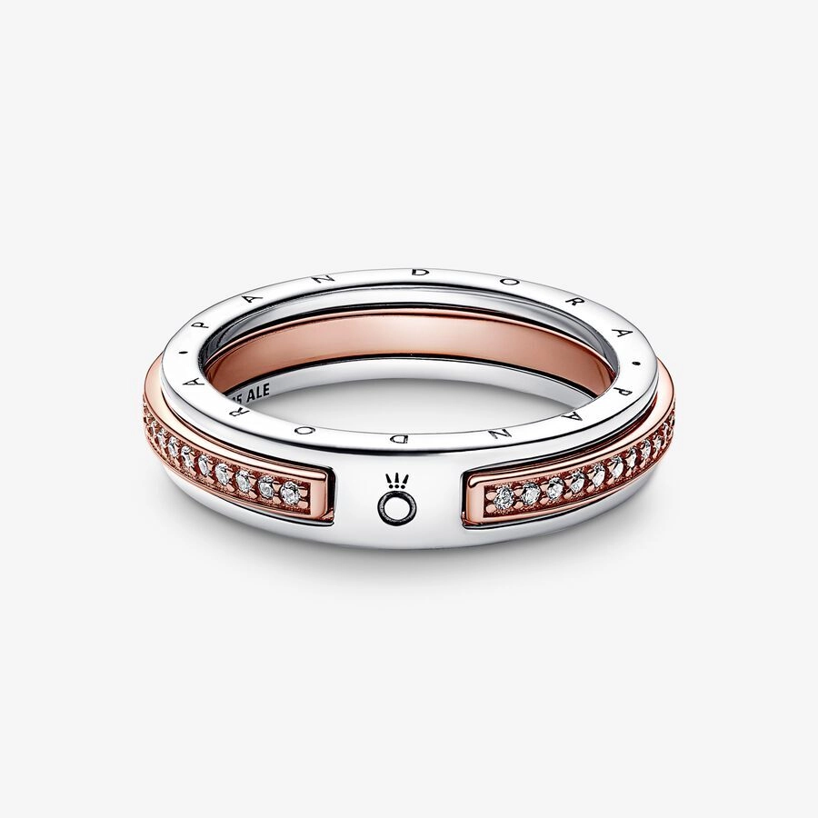 PANDORA Moments 14K Վարդագույն ոսկու պատվածքով Արծաթյա Մատանի/ 182773C01-56