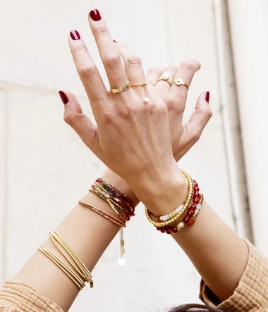 Zag Bijoux 24K Gold Plated Stainless Steel Surgical Bracelet/ SBZ15963-01UNI