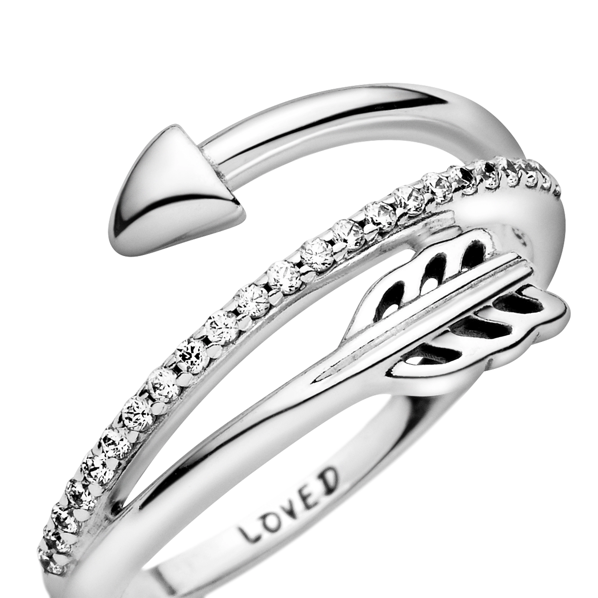 PANDORA Moments Silver Ring/ 197830CZ-58