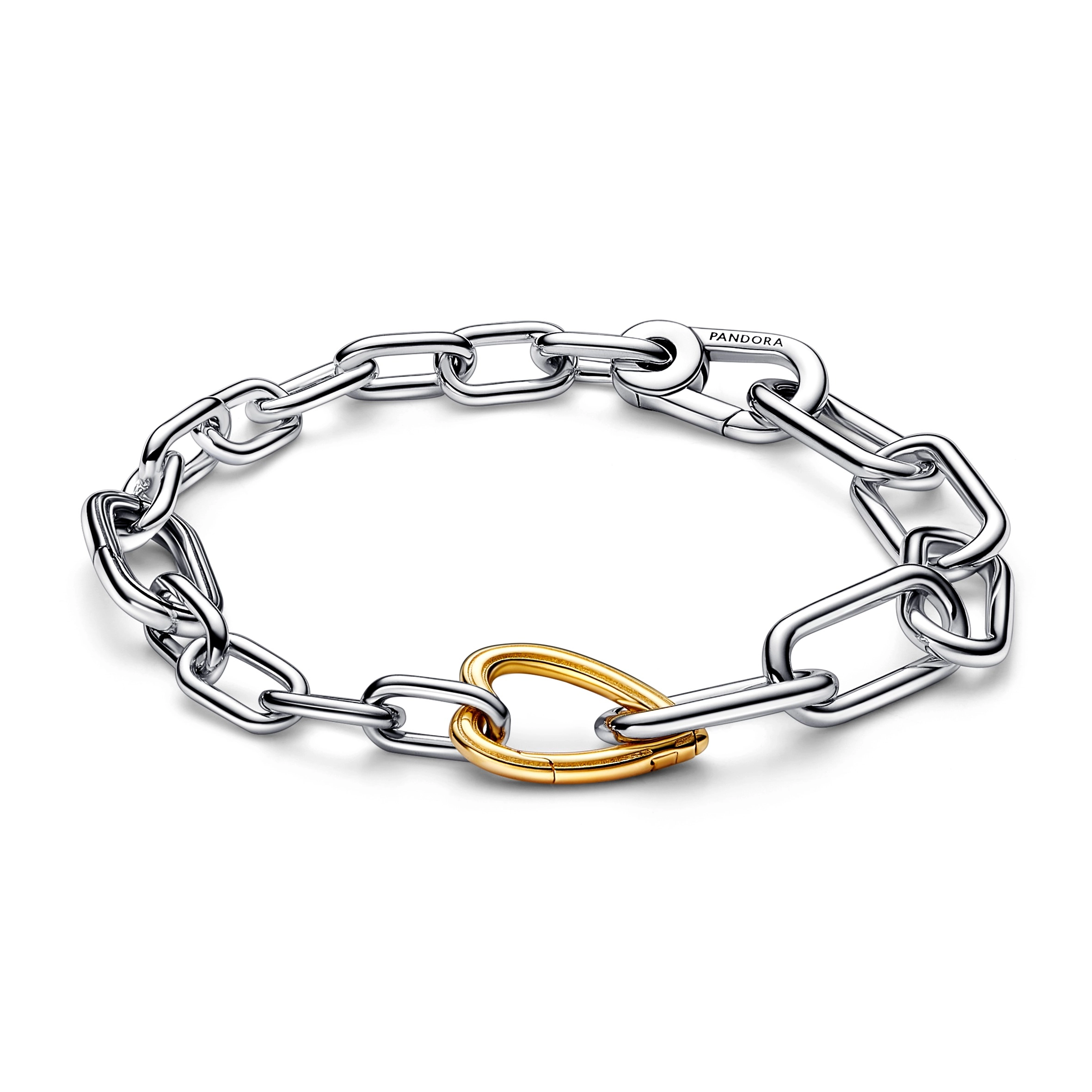 Pandora 14K Gold plated Silver Bracelet and Charm