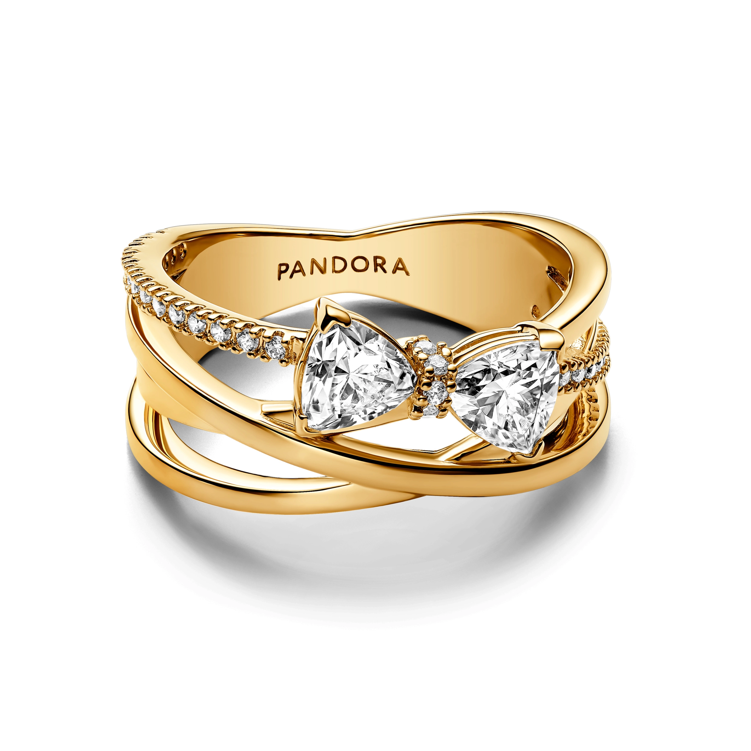 PANDORA Timeless 14K Gold Plated Silver Ring/ 163511C01-52