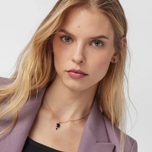 TOUS 18K Rose gold plated Silver Necklace/ 513634510
