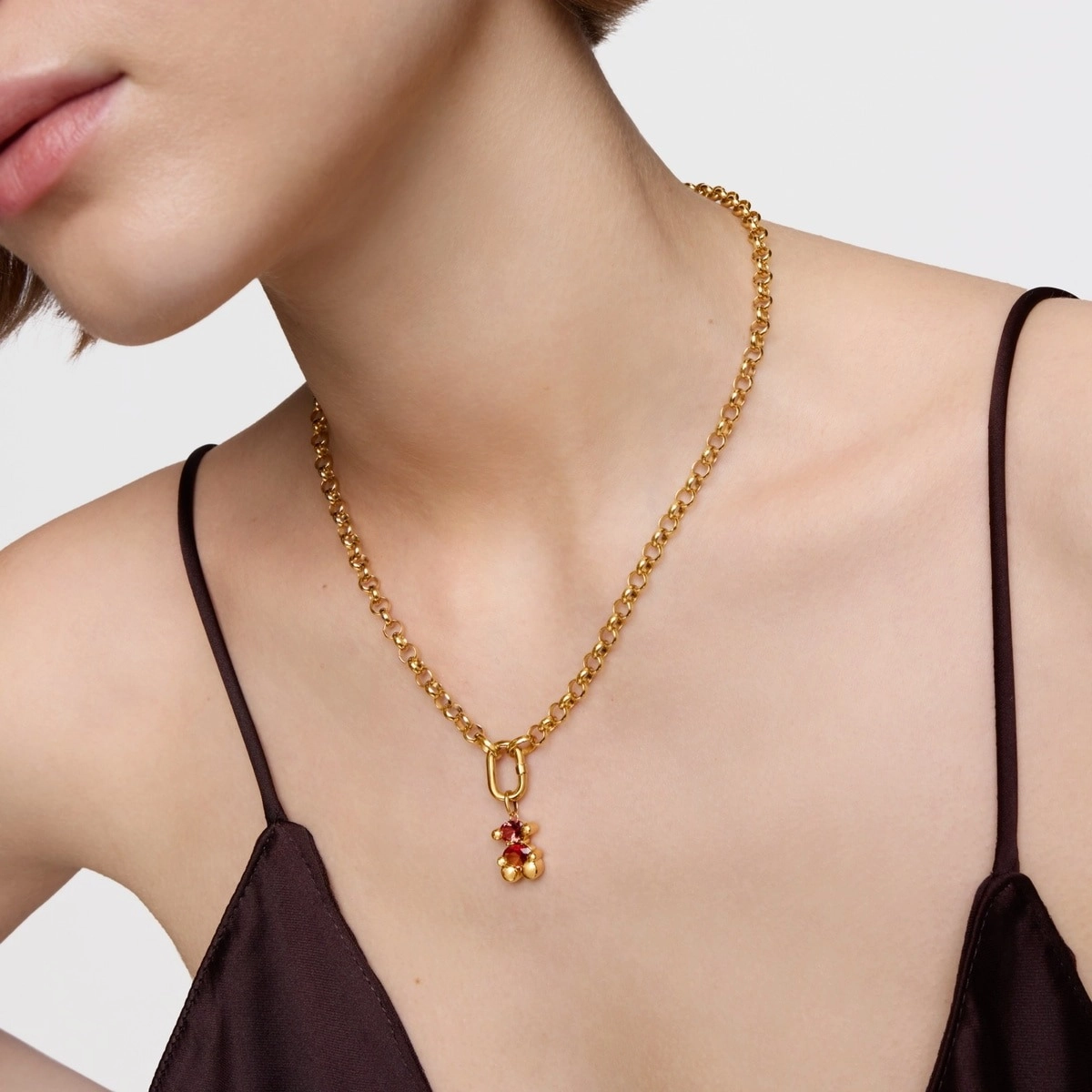 TOUS 18K Gold Plated Silver Pendant/ 1004329500