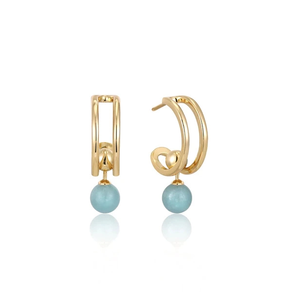 Ania Haie 14K Ոսկեպատ Արծաթյա Ականջօղ/ E045-05G-AM