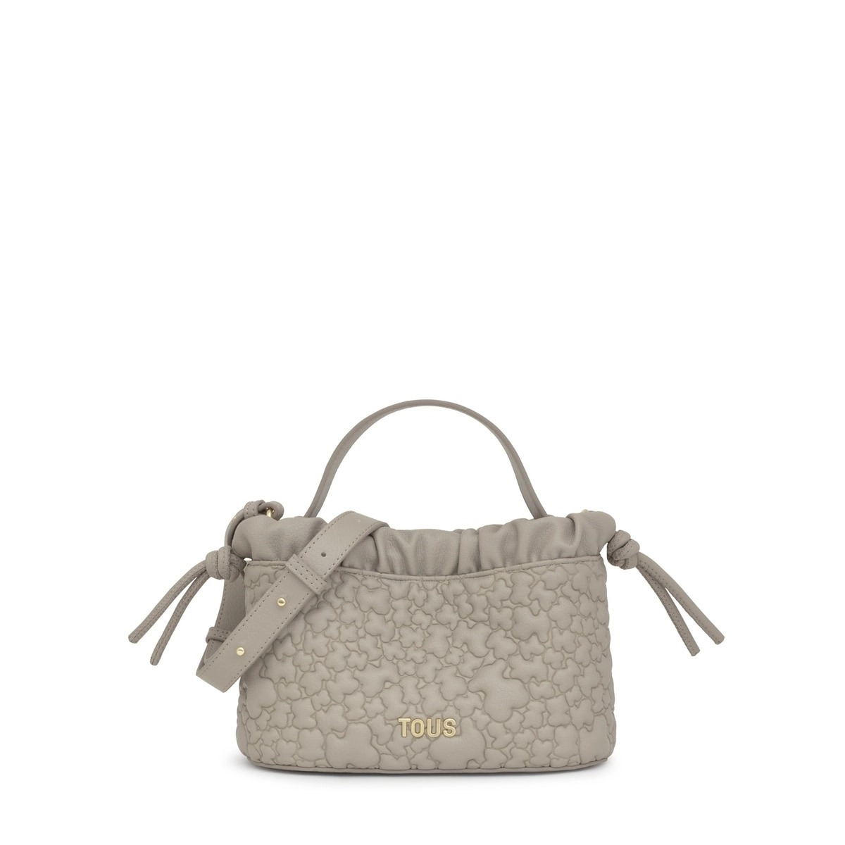 PU.POL,HANDBAG S.T PUFFY BEAR TAUPE