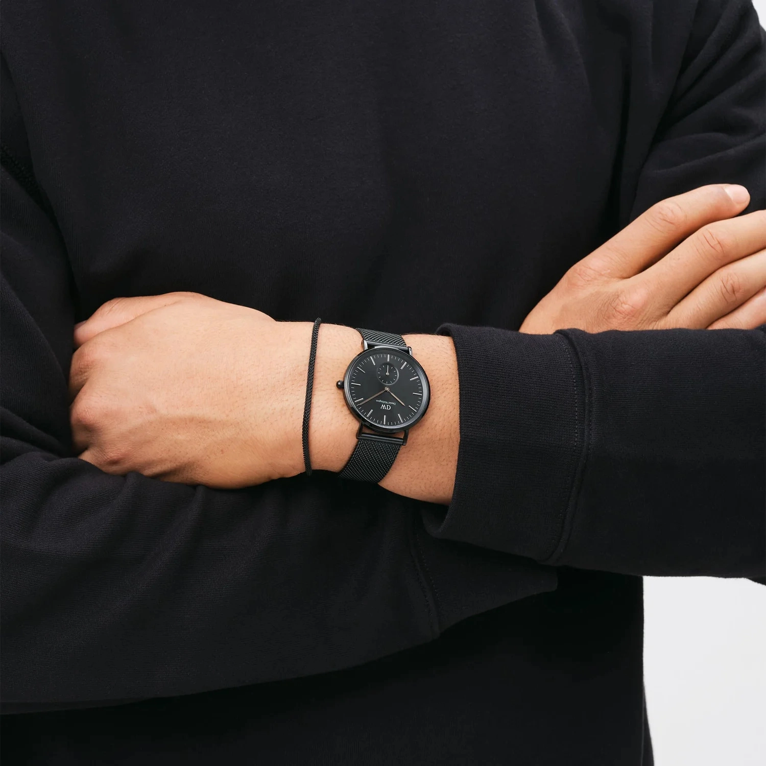 Daniel Wellington ブレスレット Black 185mm DW00400696 ダニエルウェリントン DANIEL WELLINGTON Mesh Bracelet 2.8 B