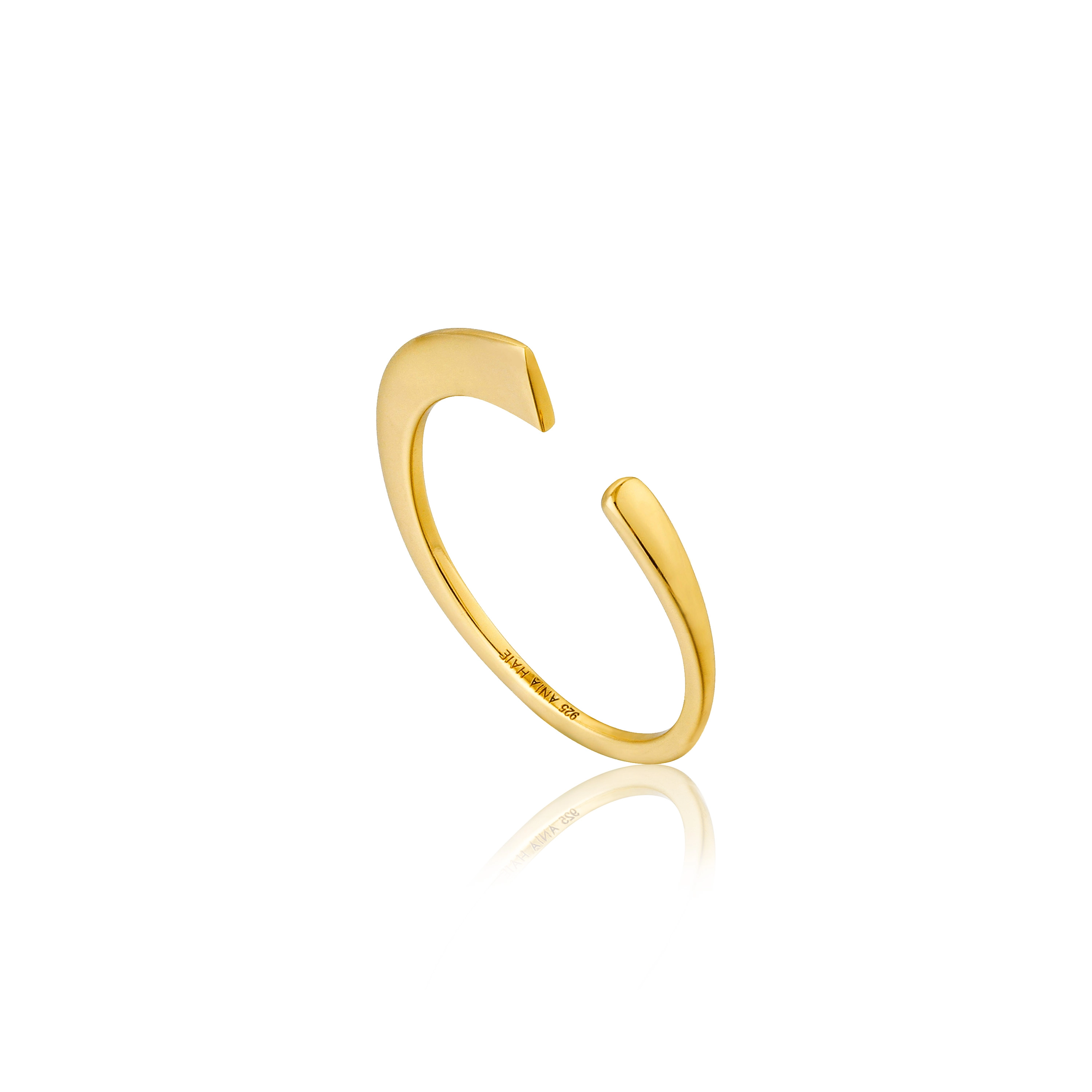 Ania Haie 14K Ոսկեպատ Արծաթյա Մատանի/ R005-02G