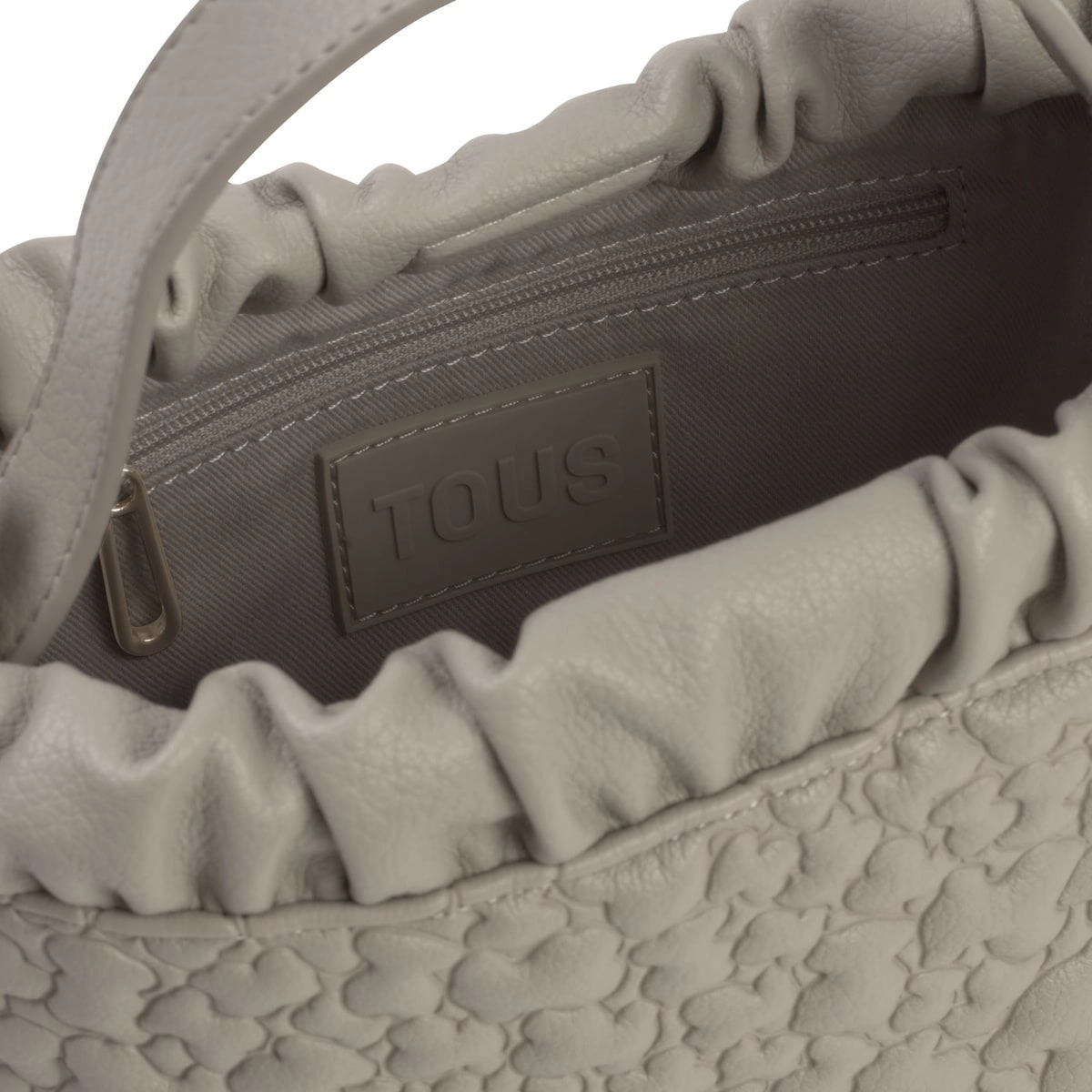 PU.POL,HANDBAG S.T PUFFY BEAR TAUPE