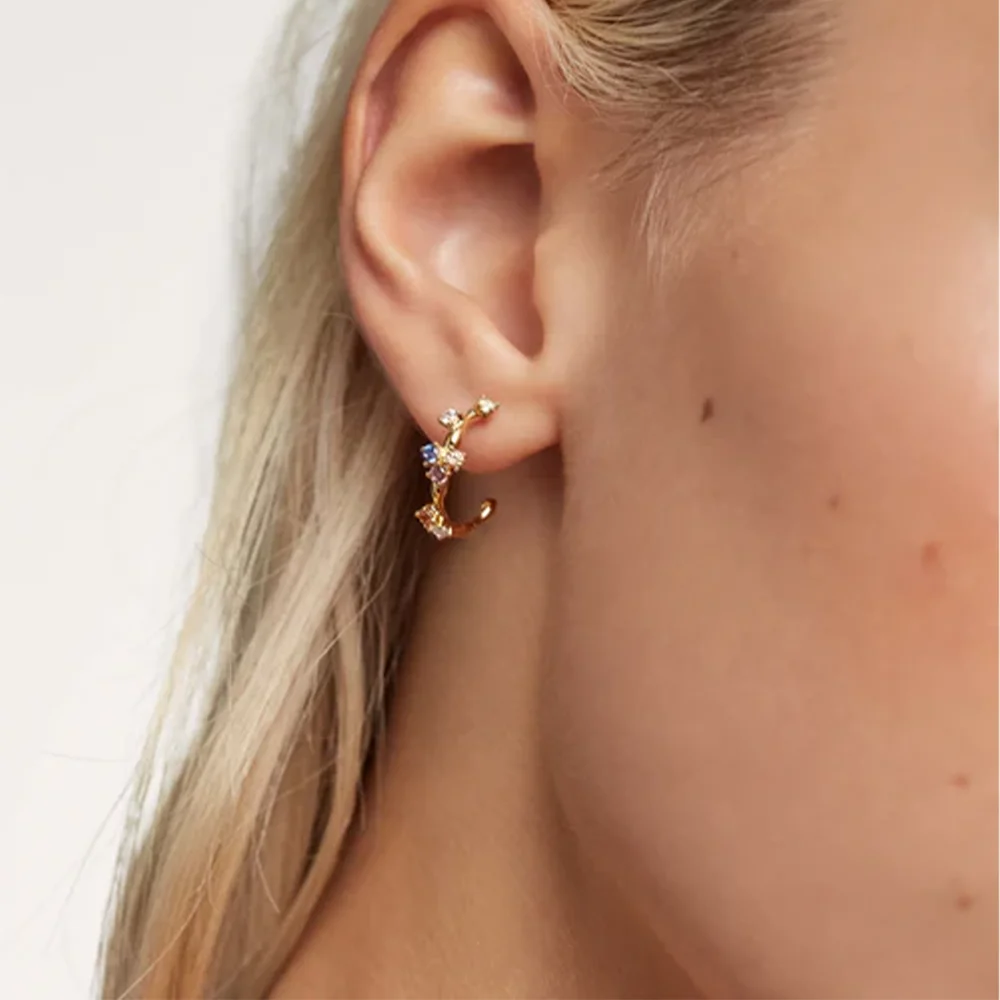 PDPAOLA 14K Gold Plated Silver Earring/ AR01-289-U
