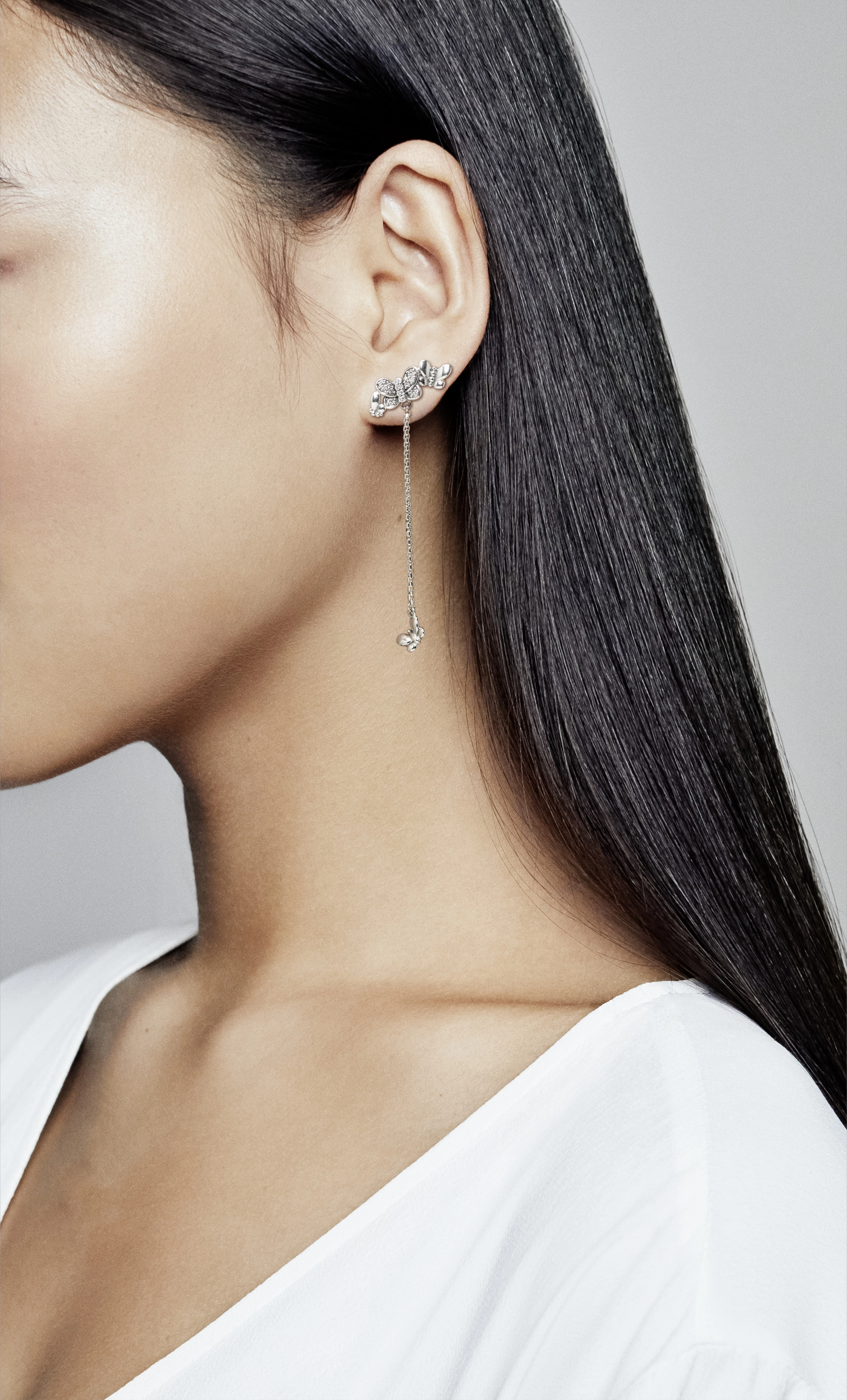 PANDORA Moments Silver Earring/ 297964CZ