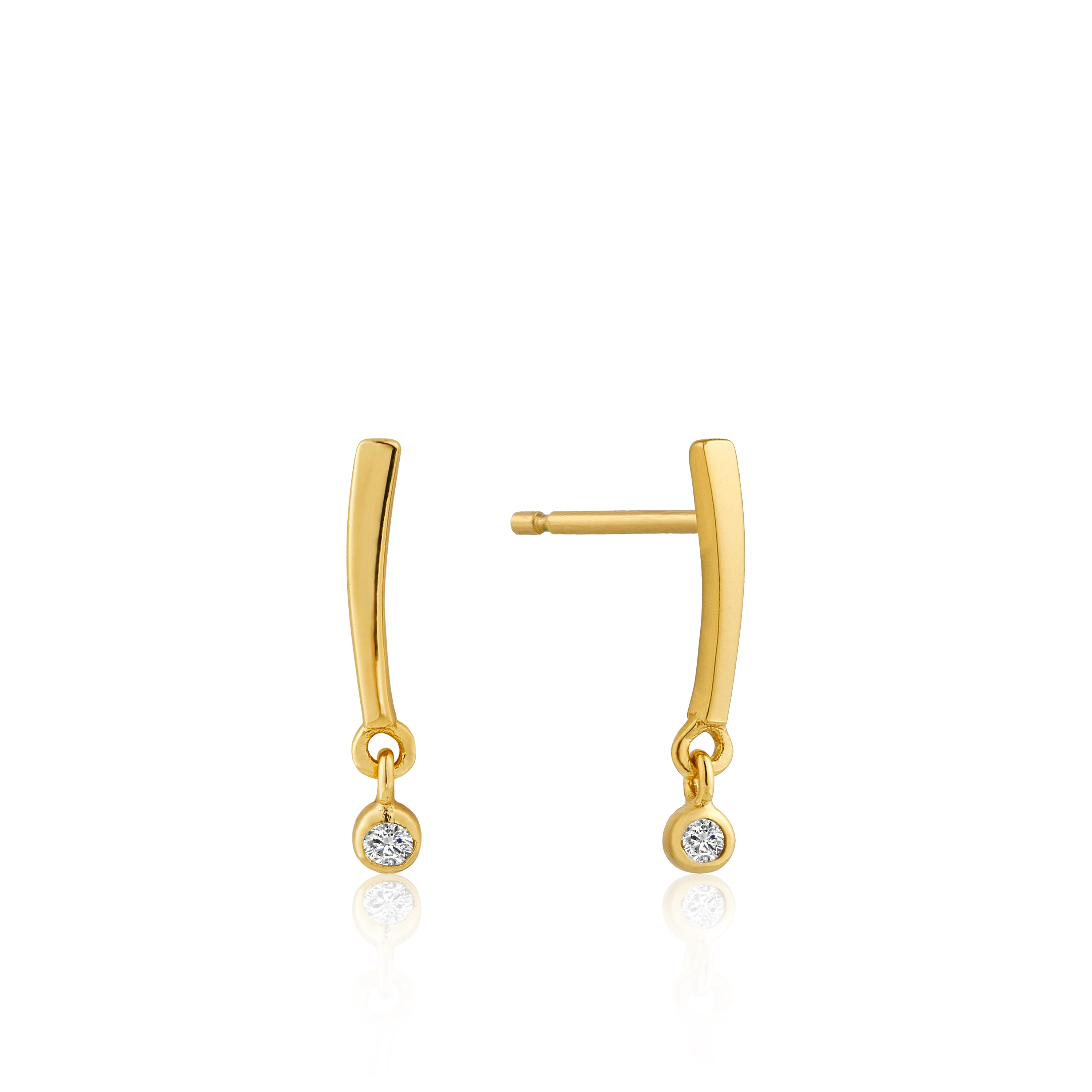 Ania Haie 14K Ոսկեպատ Արծաթյա Ականջօղ/ E003-03G
