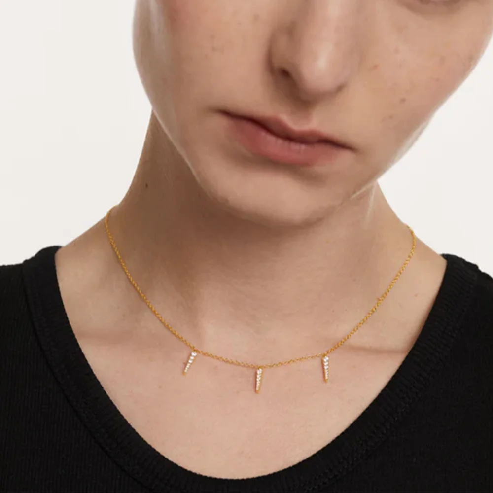 PDPAOLA 18K Gold Plated Silver Necklace/ CO01-477-U