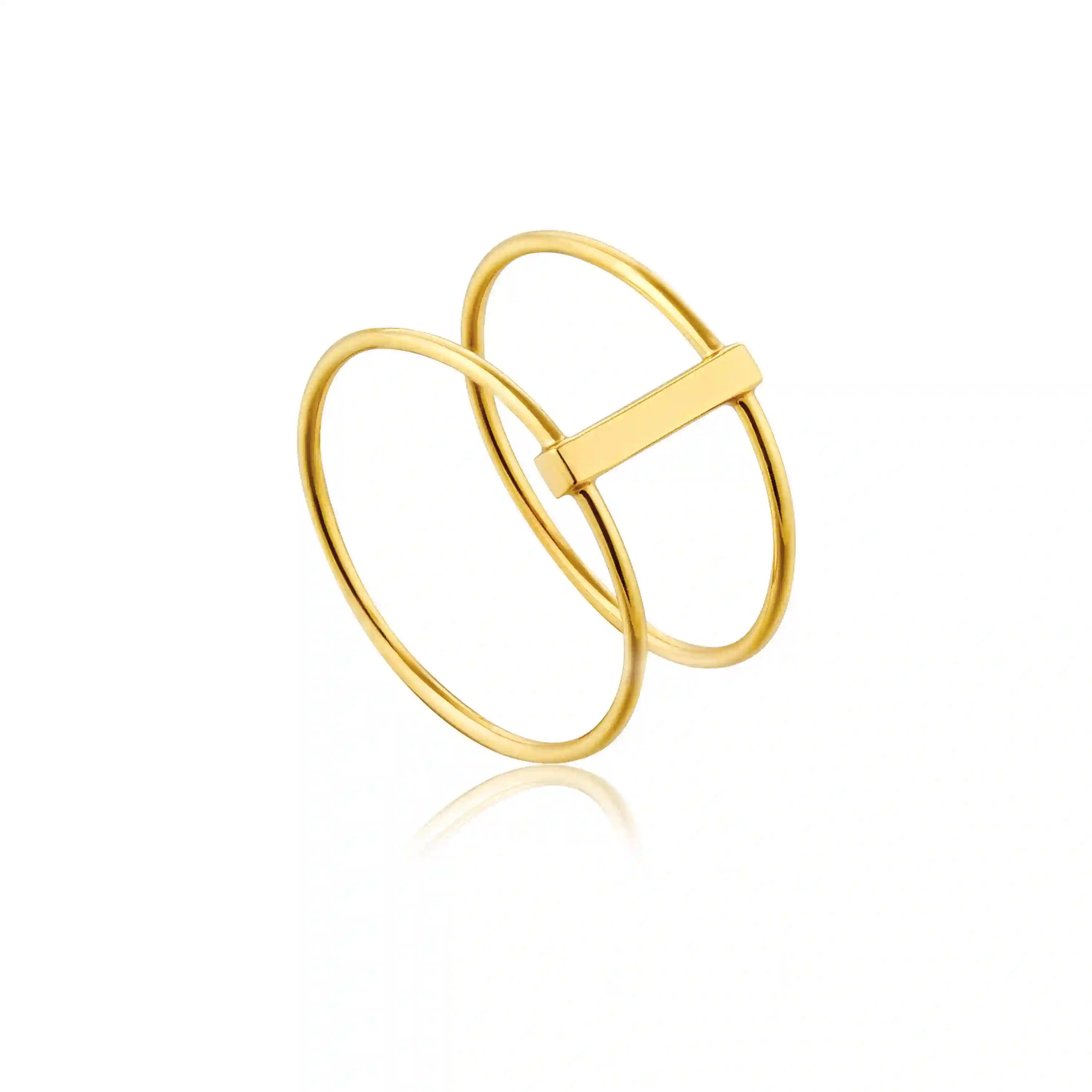 Ania Haie 14K Ոսկեպատ Արծաթյա Մատանի/ R002-05G-52