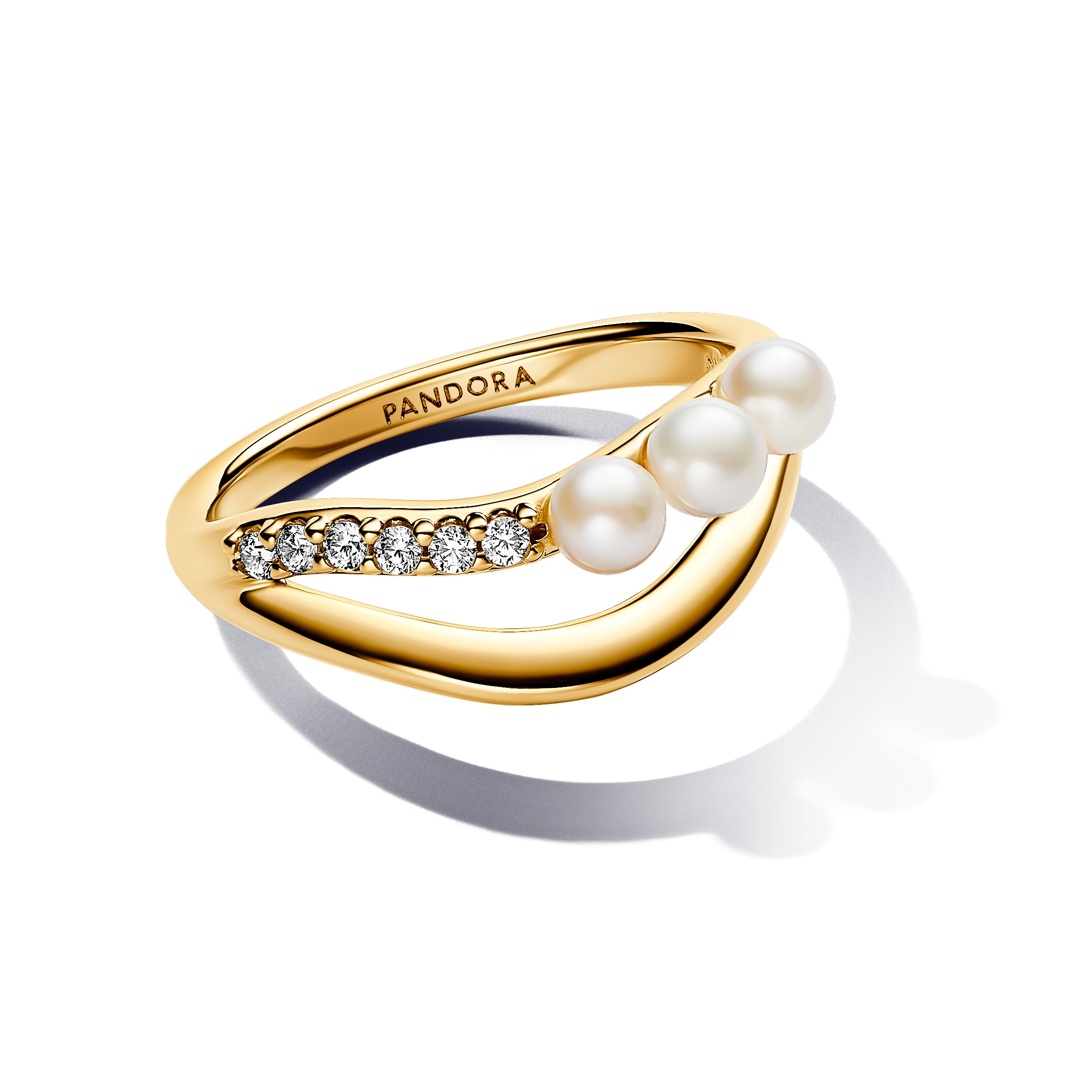 PANDORA Essence 14K Gold Plated Silver Ring/ 163258C01-56