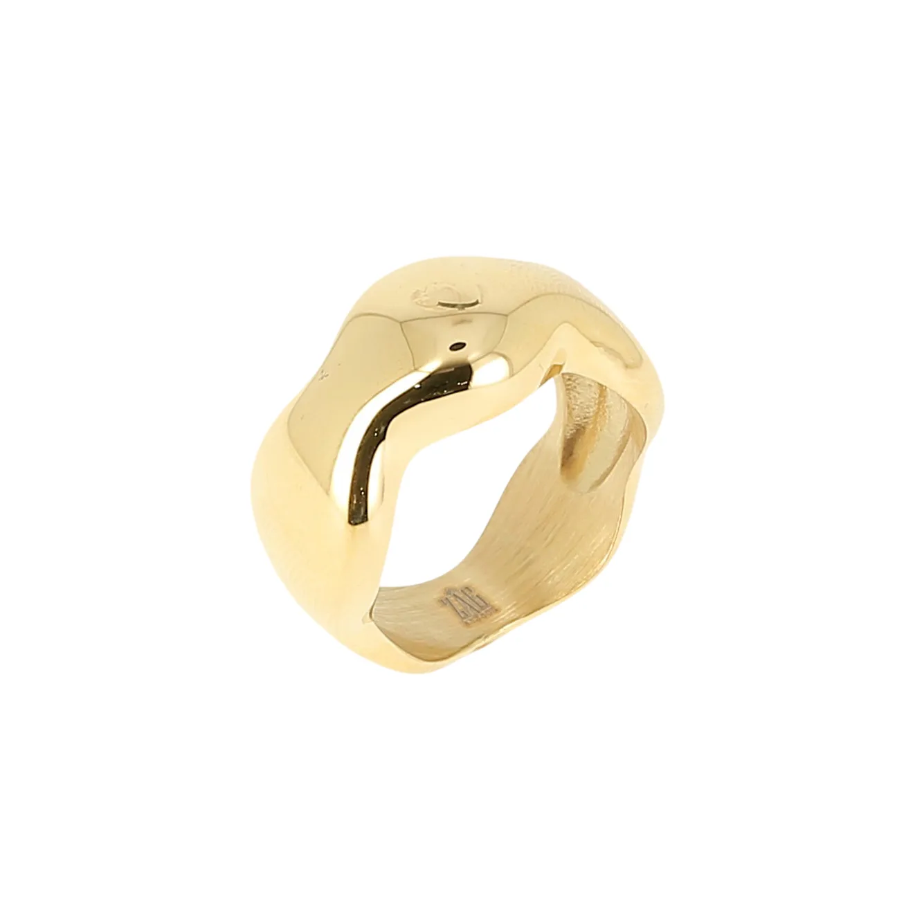 Zag Bijoux 24K Gold Plated Stainless Steel Surgical Ring/ SRT22879-01UNI8