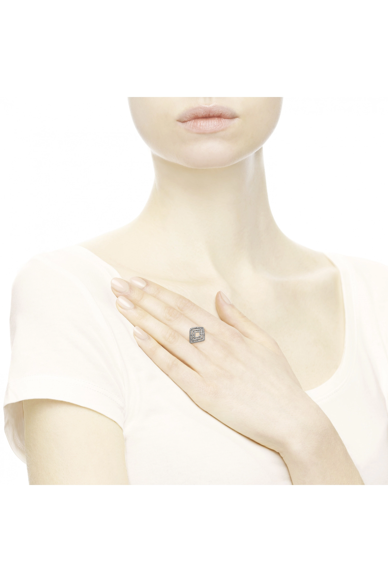 PANDORA Moments Silver Ring/ 196210CZ-54