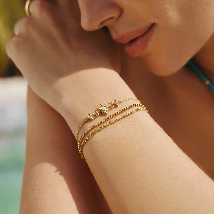 Ania Haie 14K Ոսկեպատ Արծաթյա Թևնոց/ B063-03G