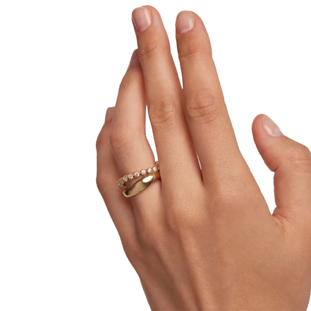 PDPAOLA 14K Gold Plated Silver Ring/ AN01-463-16