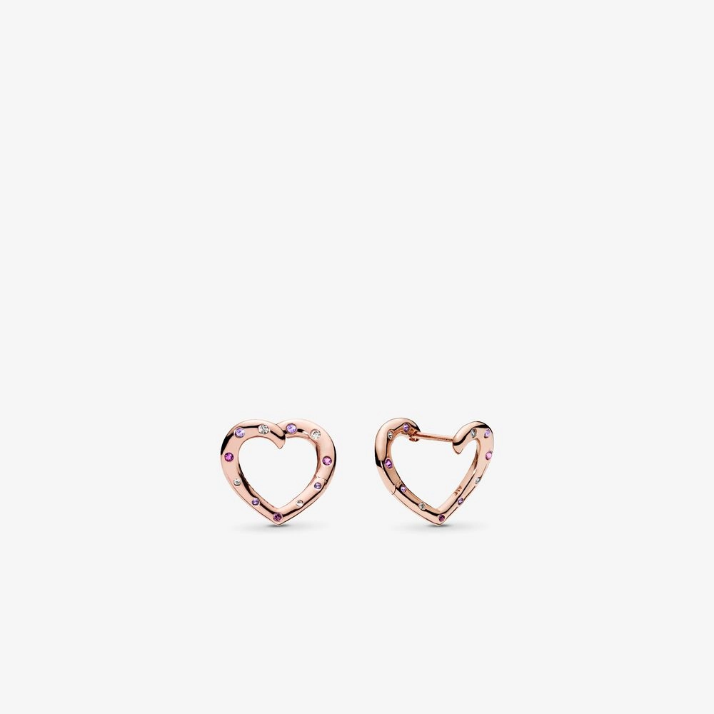 PANDORA Rose 14K Վարդագույն ոսկու պատվածքով Արծաթյա Ականջօղ/ 287231NRPMX