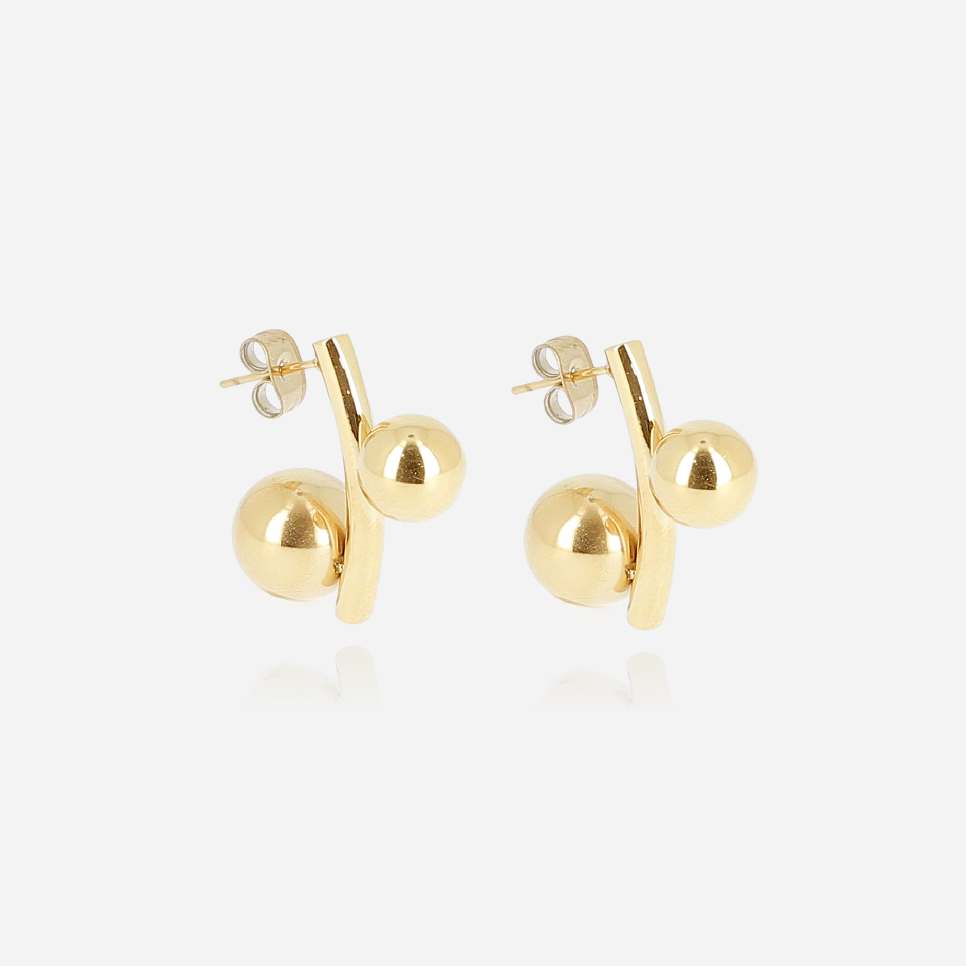 Zag Bijoux 24K Gold Plated Stainless Steel Surgical Earring/ SEM23092-01UNI