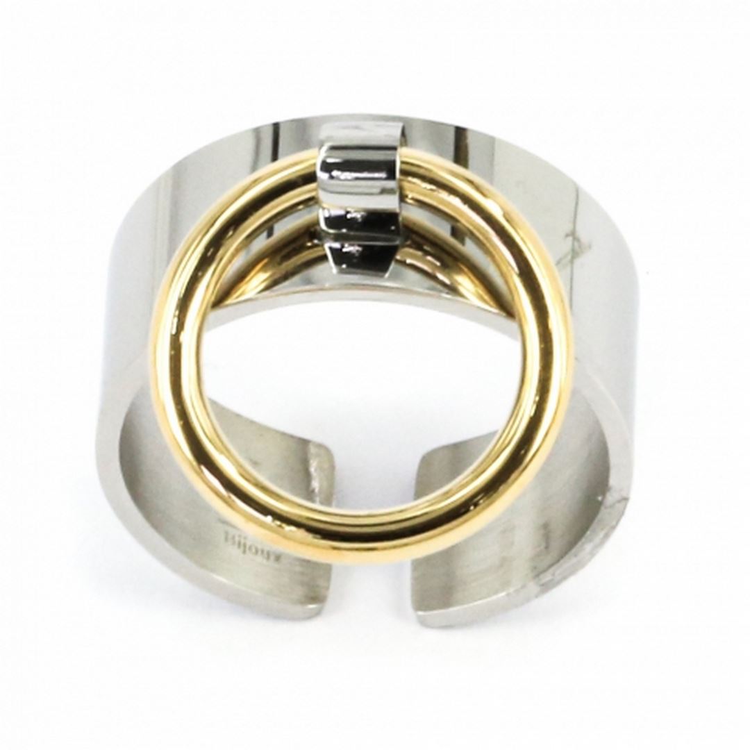 Zag Bijoux 24K Gold Plated Stainless Steel Surgical Ring/ SRR9552-00MIX